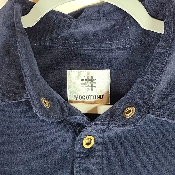 Mocotono Men's Cotton Stretch Corduroy Shirt Jacket Navy Blue XL - Picture 5 of 9